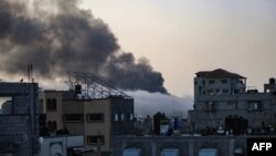 تصویر از بمباران شهر رفح در جنوب نوار غزه 