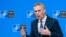 NATO Secretary-General Jens Stoltenberg speaks during a media conference at NATO headquarters in Brussels on December 3.