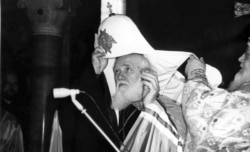 Під час інтронізації патріарха Київського і всієї Руси-України Філарета. Київ, 22 жовтня 1995 року