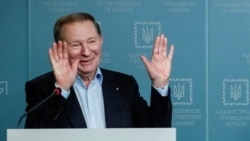 Колишній президент України Леонід Кучма, якого знову призначено головою української делегації на переговорах у Мінську, під час брифінгу в Києві, 3 червня 2019 року