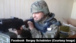 Сергей Щеблетов на боевой позиции. Зона АТО