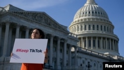 ТикТокту колдогон акция. Вашингтон, 12-март 2024-жыл