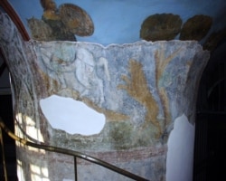 Полювання на левицю. Фреска XI століття, Софійський собор