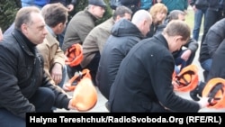 Мітинг шахтарів під Господарським судом, Львів, 9 березня 2017 ркоу