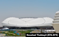 Вигляд стадіону Аль-Вакра в Катарі, збудованому для Чемпіонату світу з футболу 2022 року