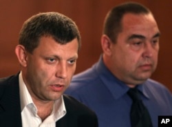 Александр Захарченко и бывший глава "ЛНР" Игорь Плотницкий, который после своей отставки, по неподтвержденным данным, живет в России.