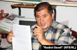 Председатель оппозиционной Социал-демократической партии Таджикистана (СДПТ) Рахматилло Зойиров. 22 сентября 2012 года.