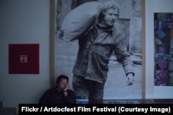 Филип Ремунда на премьере фильма в Чешском культурном центре, Артдокфест, Москва