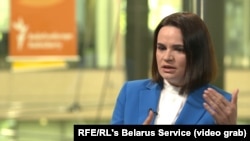 Բելառուսի ընդդիմության առաջնորդ Ստետլանա Տիխանովսկայան «Ազատություն» ռադիոկայանի տաղավարում, արխիվ 