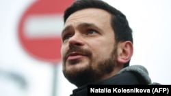 Ilya Yashin in Moscow January 2021.