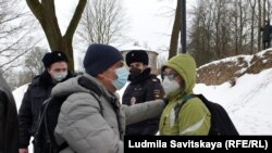 Политик Лев Шлосберг перед задержанием на акции 23 января 2021