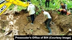 Bones and pieces of clothing were discovered at the site on Mount Igman according to Bosnian authorities. 