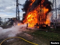 Последствия российского удара по неназванному объекту украинской энергетической инфраструктуры, 22 октября 2025 года, фото из телеграм-канала Владимира Зеленского