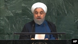 Иран президенти Хасан Роухани БУУнун Башкы ассемблеясынын жыйынында.