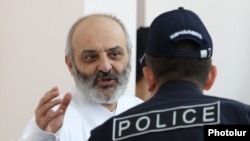 Armenia - Archbishop Bagrat Galstanian goes on trial in Yerevan, August 19, 2025.