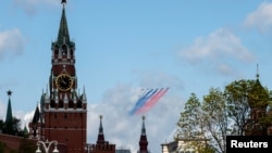 A rehearsal for the Victory Day parade in Moscow
