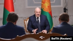 Բելառուսի նախագահ Ալեքսանդր Լուկաշենկոն հարցազրույց է տալիս ռուսական լրատվամիջոցներին, Մինսկ, 8-ը սեպտեմբերի, 2020թ.