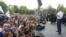 Armenia - Former President Robert Kocharian addresses supporters demonstrating in Yerevan, May 9, 2021