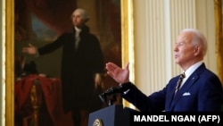 Президент США Джо Байден під час пресконференції в Білому домі 