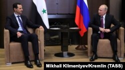 Ռուսաստանի և Սիրիայի նախագահներ Վլադիմիր Պուտինը և Բաշար Ասադը հանդիպում են Սոչիում, 17-ը մայիսի, 2018թ․