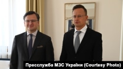 Дмитро Кулеба та Петер Сійярто, зустріч у Києві, липень 2021 року