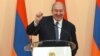 Armenia -- President Armen Sarkissian speaks at a ceremony in the presidential palace in Yerevan, June 4, 2018.