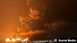 Атака беспилотников на нефтяной терминал в Феодосии. Крым, 13 октября 2025 года