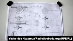 Схема як виглядав лафет разом з гарматою