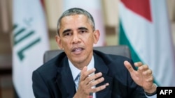 Обама Эндрюс аба базасындагы жолугушуудан кийин, 14-октябрь 2014-жыл