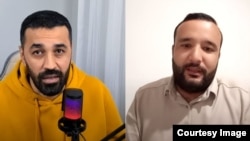 Блогерлер Алишер Сахатов (солдо) жана Абдулла Орусов.