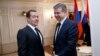 Russia - Russian Prime Minister Dmitry Medvedev meets with ihs Armenian counterpart Karen Karapetian in Moscow, 24Jan2016