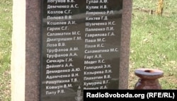 Монумент у Старобешеві з іменами загиблих під час подій Іловайської трагедії