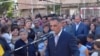 Armenia -- Yerevan's incumbent Mayor Gagik Beglarian speaks at a municipal election campaign rally.
