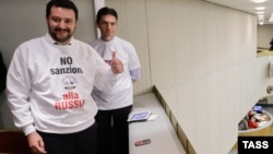 Маттео Сальвини еще в 2016 году выступал против антироссийских санкций. Снимок сделан в Москве 14 октября 2016 года