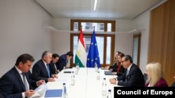 Тажикстан жана Европа Биримдигинин делегацияларынын Брюсселдеги жыйыны,  19-ноябрь, 2025-жыл. 