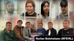 Айыпталып жаткан журналисттер. "Азаттыктын" коллажы