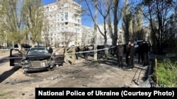 Ուկրաինա - Դնեպրում պայթեցված ավտոմեքենան, 4-ը ապրիլի, 2025թ.