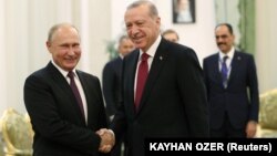 Ռուսաստանի և Թուրքիայի նախագահները Իրանում, 7-ը սեպտեմբերի, 2018թ.