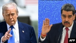 АКШ президенти Дональд Трамп жана Венесуэланын президенти Николас Мадуро. 