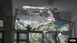 Рафах шаарындагы 28 күн ичинде үч ирет сокку тийген мектеп. 