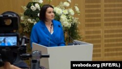 Сьвятлана Ціханоўская, Варшава, 9 жніўня 2025 голу.