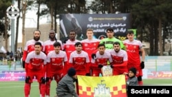 تیم فوتبال ابو مسلم فراه در فصل چهارم لیگ قهرمانان فوتبال افغانستان (تصویر آرشیف)