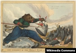 Британська карикатура 1828 року