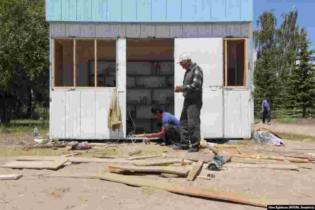 Эс алуу жайлары оңдоп-түзөө иштерин бүткөрө элек. Көпчүлүк пансионаттарда курулуш иштери кызуу уланууда.