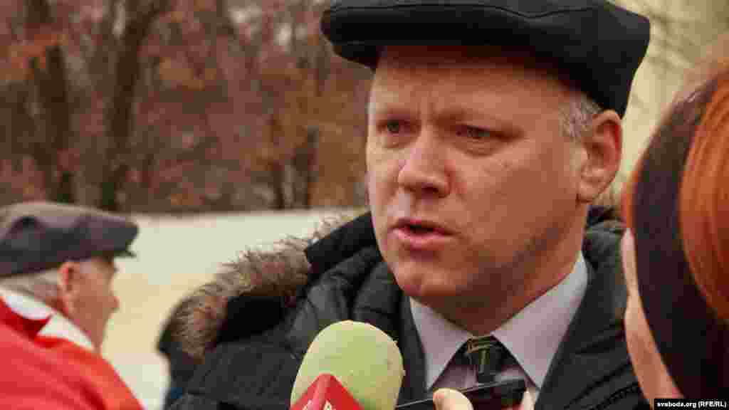 Адзін з арганізатараў акцыі Юрась Беленькі