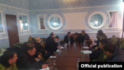 Кыргыз-тажик жолугушуусу.  Лейлек району. 22-февраль, 2021-жыл.