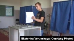 На избирательном участке в Иркутске