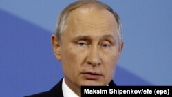 Володимир Путін виступає на енергетичному форумі в Москві, 4 жовтня 2017 року