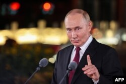 Путін виступає на пресконференції у Пекіні. Китай, 3 вересня 2025 року