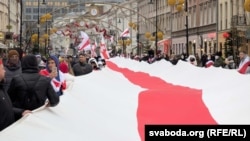 Шэсьце беларусаў у Варшаве, студзень 2025 году. Ілюстрацыйнае фота